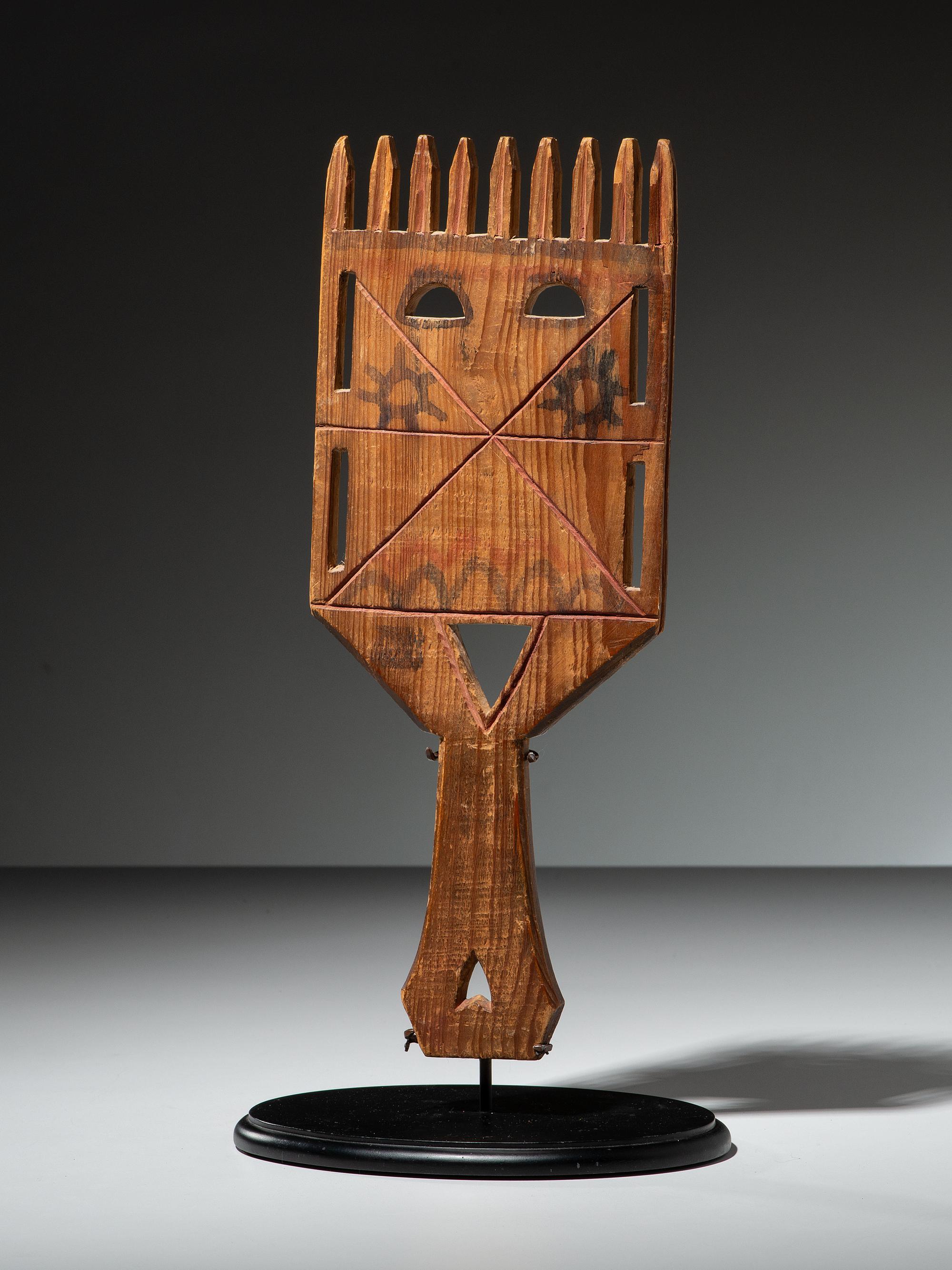 Salish Wood Hand Mirror
