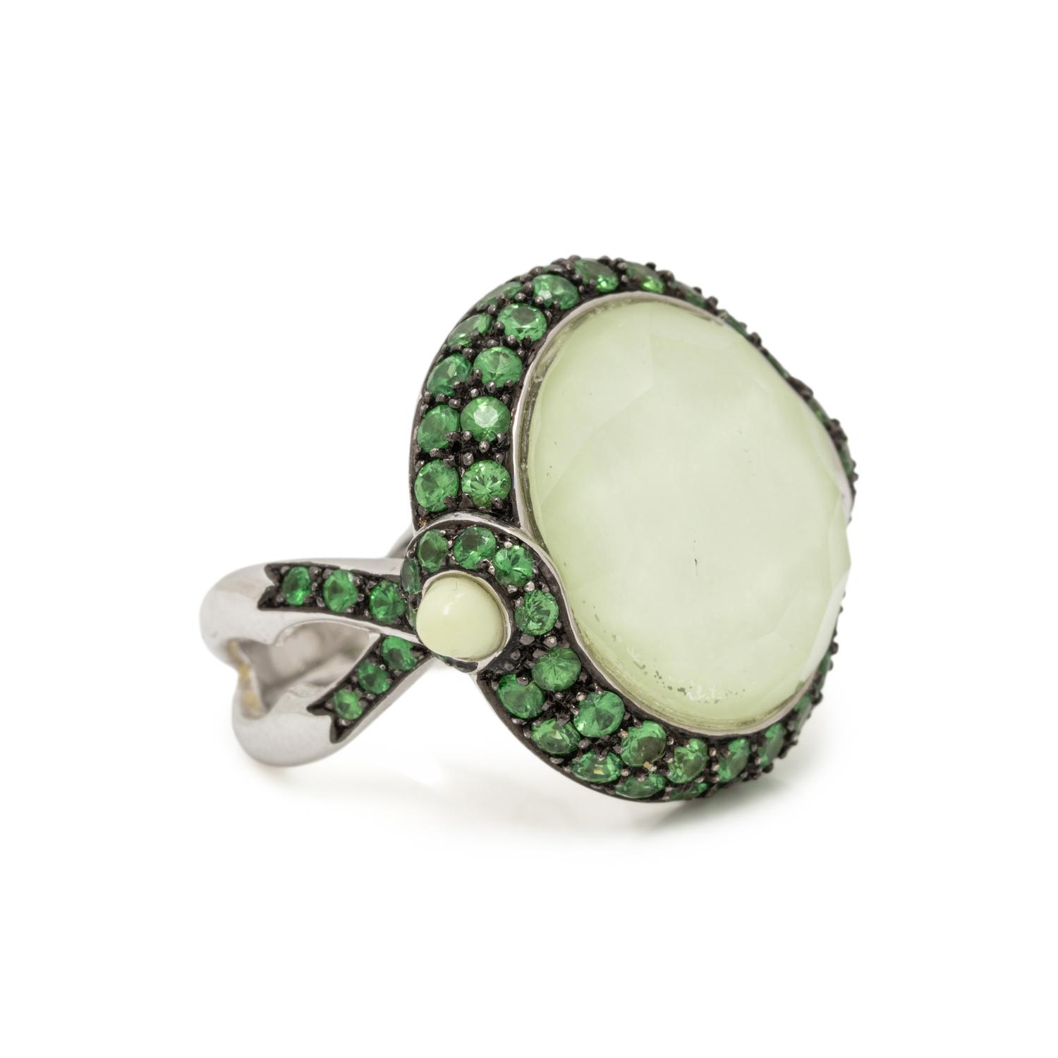 STEPHEN WEBSTER, WHITE GOLD AND MULTIGEM RING