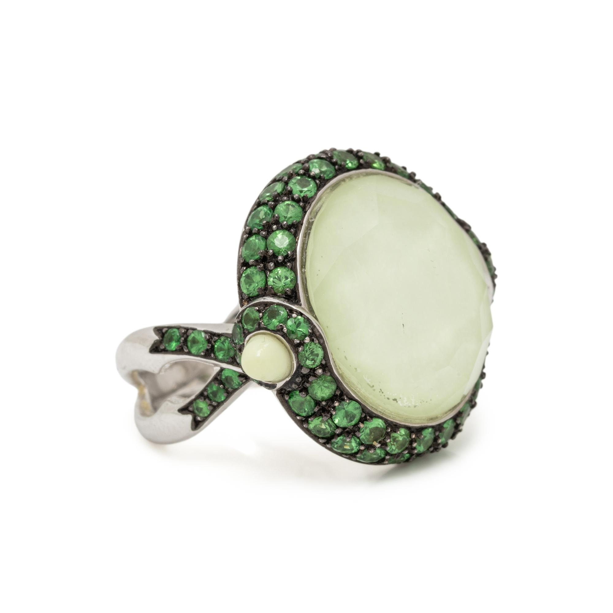 STEPHEN WEBSTER, WHITE GOLD AND MULTIGEM RING
