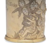 Two American Silver-Gilt Mugs