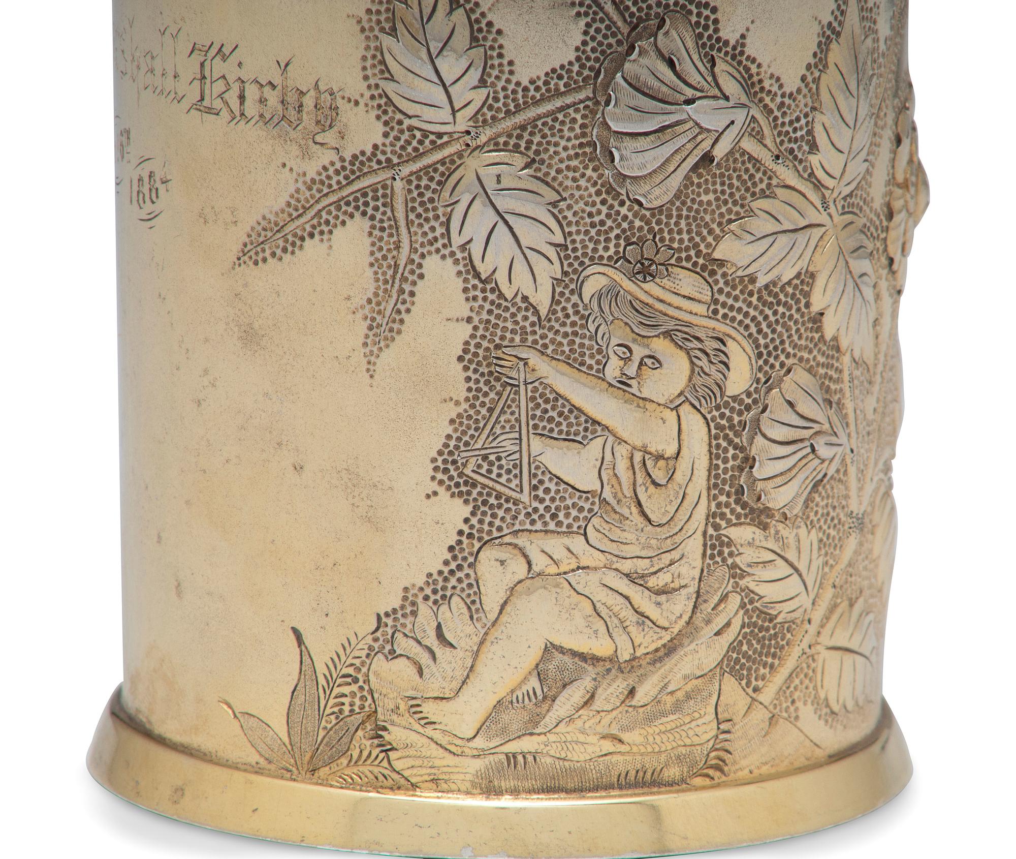 Two American Silver-Gilt Mugs