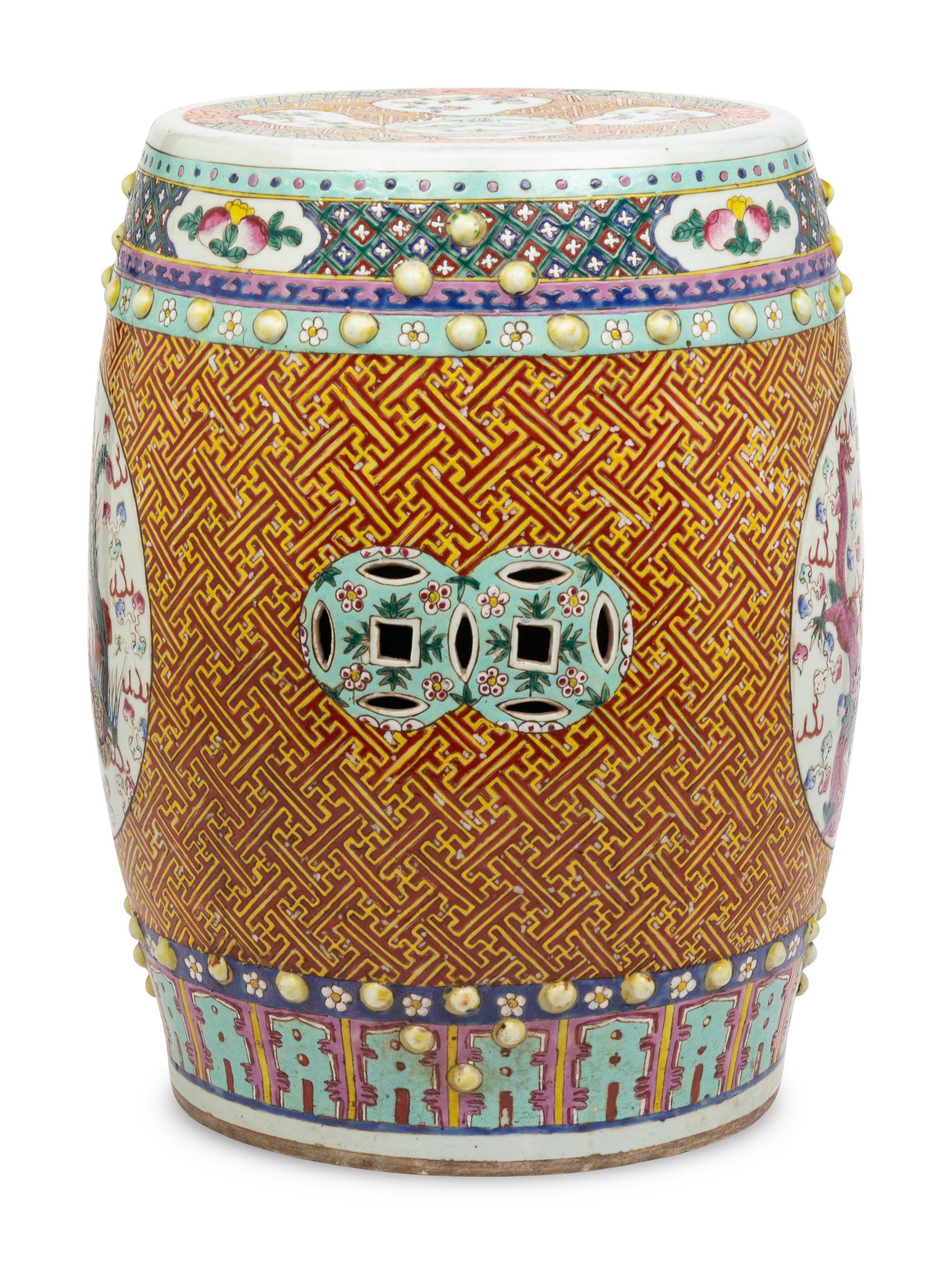 A Chinese Porcelain Garden Seat