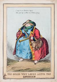 (CARICATURE) GILLRAY, JAMES, et al. A palimpsest with Gillray-era caricatures. Folio, with 50 b/w plates.
