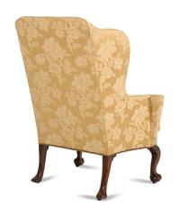 A George II Walnut Wingback Armchair