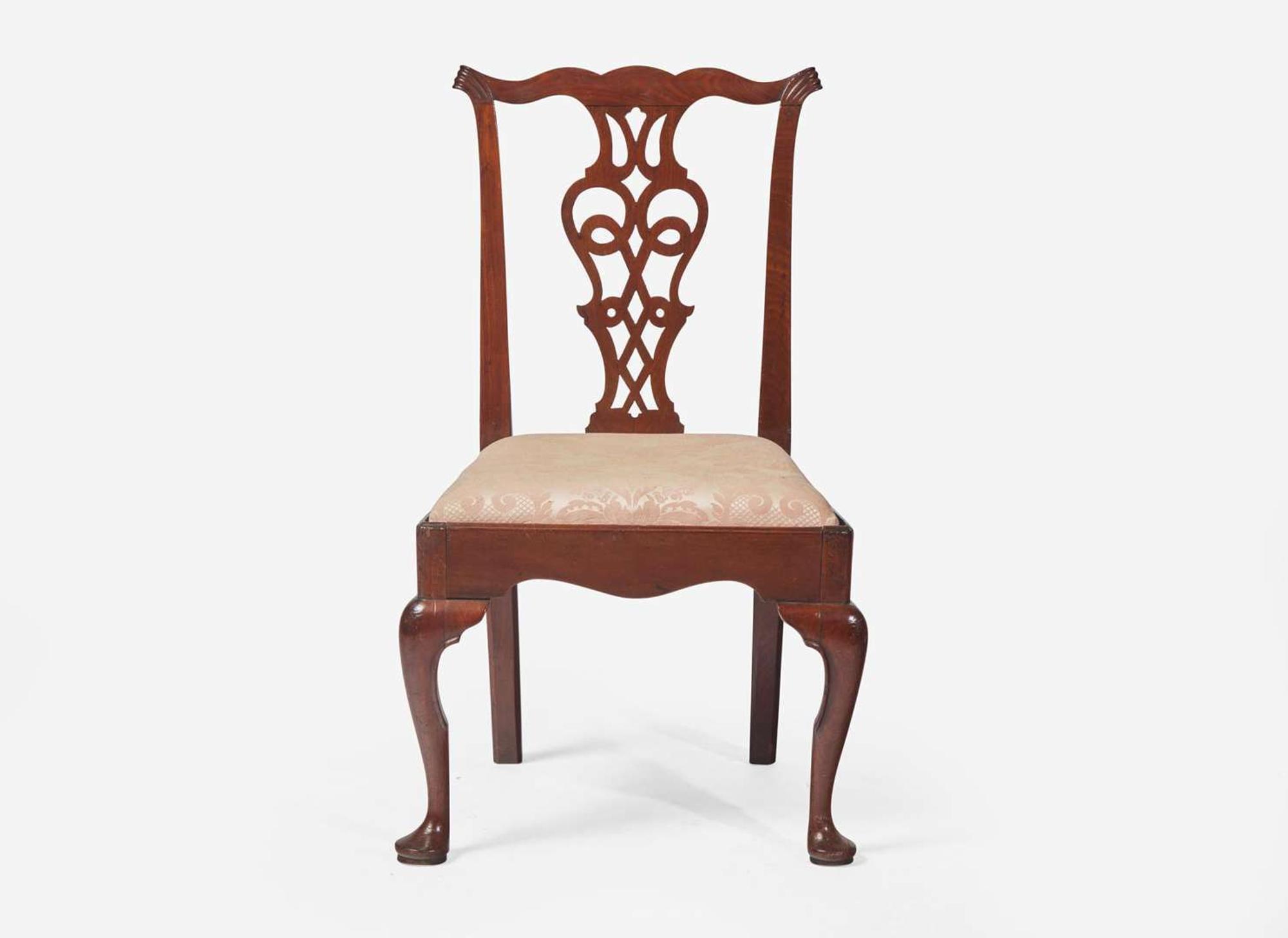 A Chippendale carved walnut side chair, late 18th century