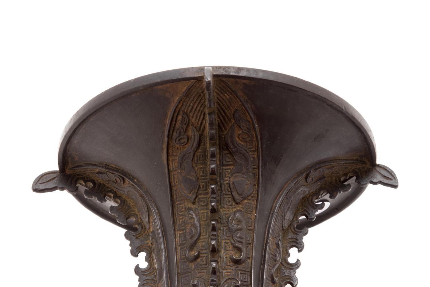 An Archaistic Bronze Gu Vase