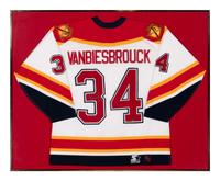 A Group of Signed Autograph Hockey Hall of Fame Jersey Displays