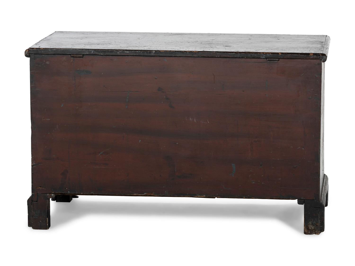 A Chippendale Grain-Painted Pine One-Drawer Blanket Chest
