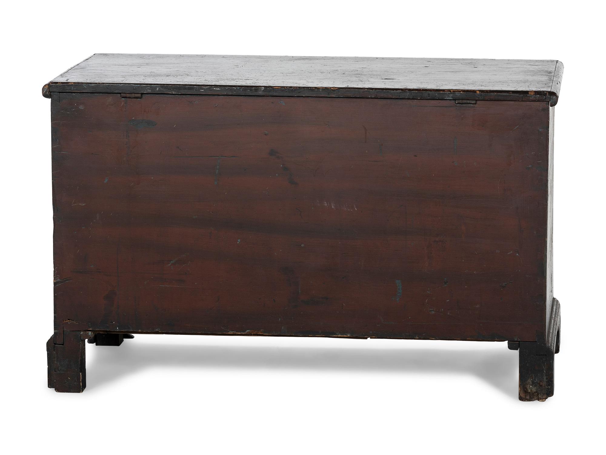 A Chippendale Grain-Painted Pine One-Drawer Blanket Chest