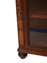 A Dutch Marquetry Style Mahogany Bookcase with Glazed Doors — Early 20th century