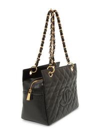 Chanel Shoulder Tote in Black Caviar Leather, 2004