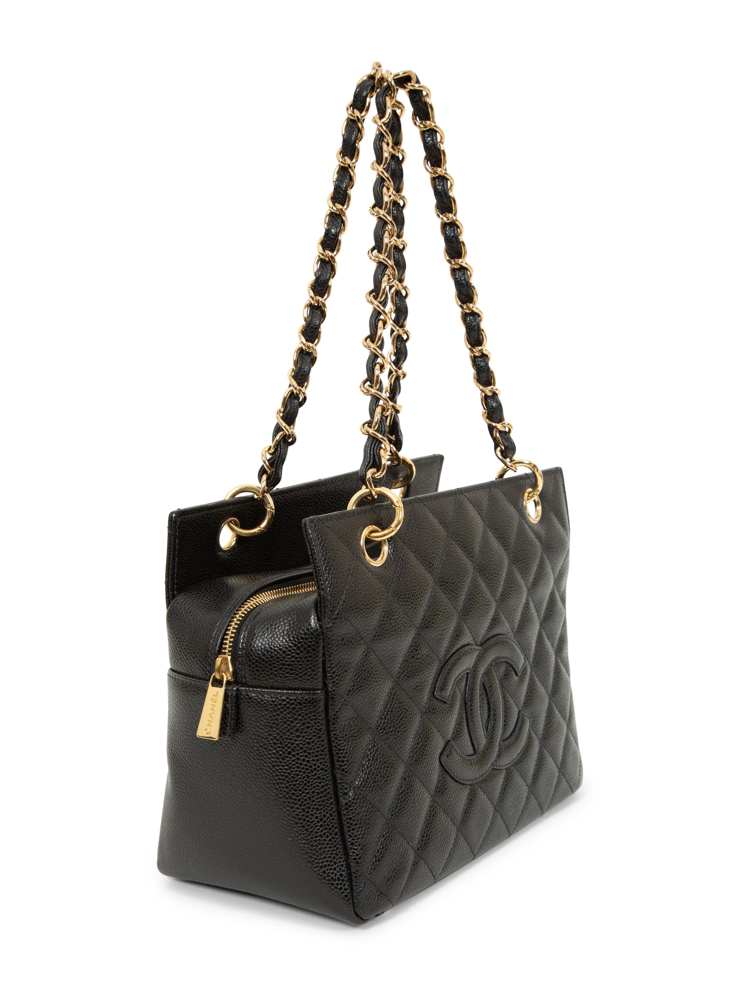 Chanel Shoulder Tote in Black Caviar Leather, 2004
