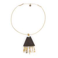 Wendy Ramshaw, Yellow Gold, Black Basalt, and Multigem Necklace