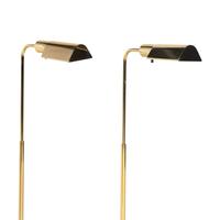 A Pair of Brass Telescopic Reading Lamps