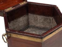 A George III Brass Mounted Mahogany Cellarette on Stand