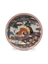 A Japanese Polychrome Brocade Imari Porcelain Bowl