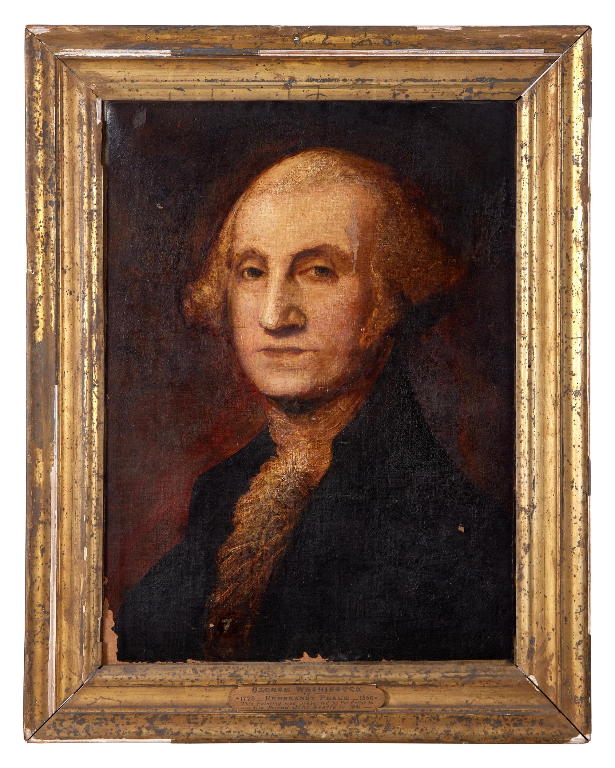 American School 19th Century, A Portrait of George Washington (1732-1799)