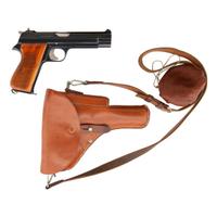 **SIG Military P49 (P210) Pistol with Shoulder Holster, Spare Magazine & Accessories