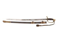 Gettysburg casualty Lieutenant W.H. Hamilton, Company I, 14th Vermont Infantry, Model 1850 foot officer's presentation sword.