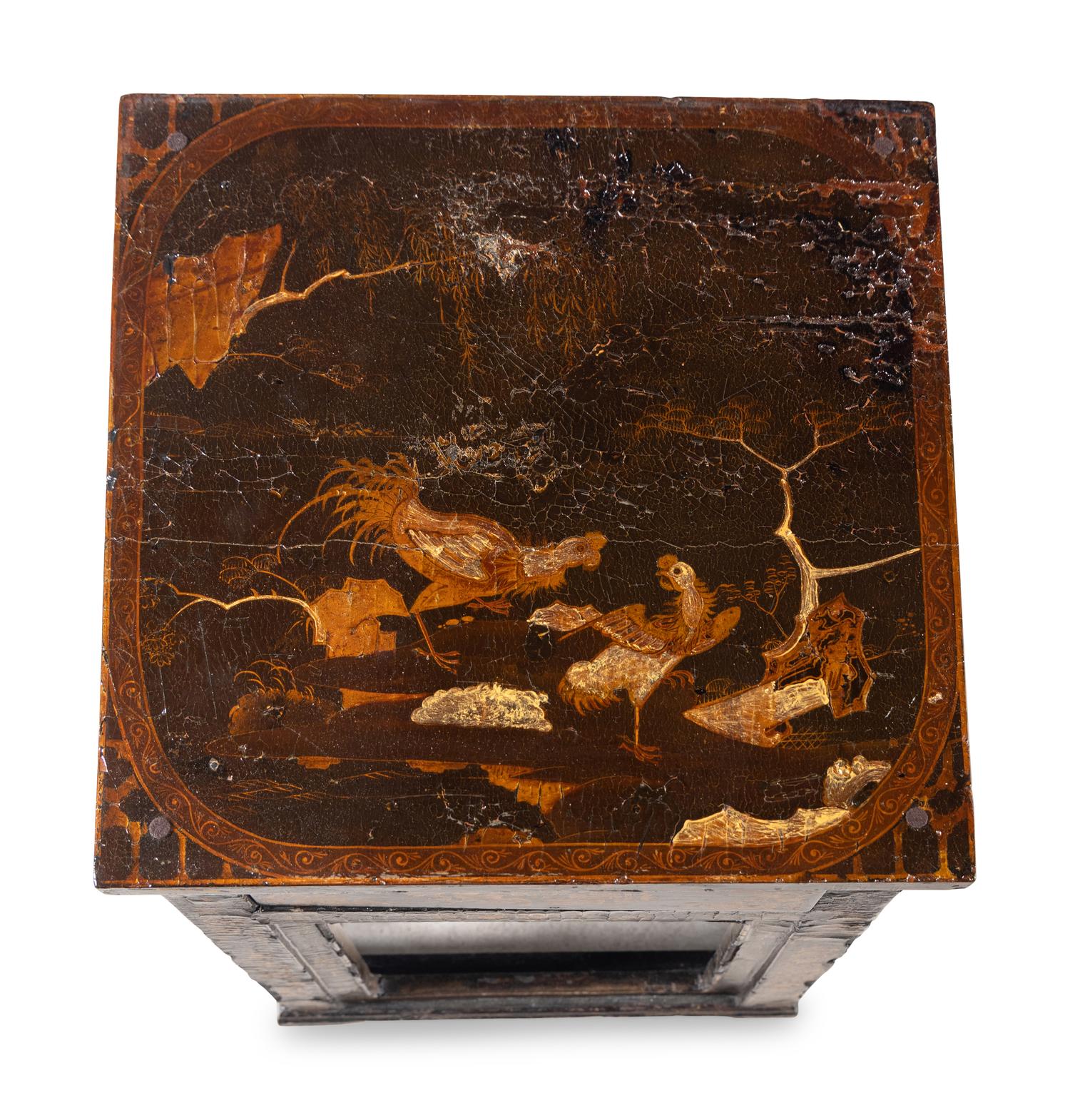 A Pair of Chinese Export Lacquer End Tables