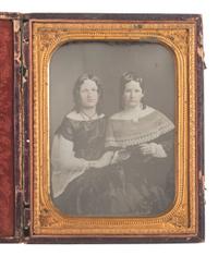 [EARLY PHOTOGRAPHY]. 11 daguerreotype and ambrotype portraits of pairs and trios of sitters.