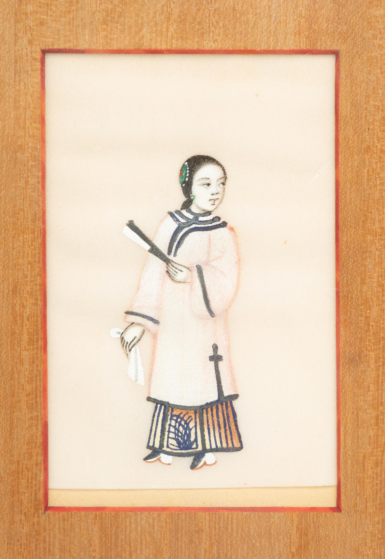 Six Chinese Export Pith Paper Paintings