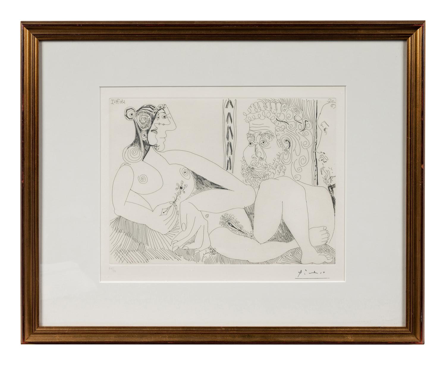 Femme aux Fleurs et portrait de Barbu, avec Degas de Profil (from Séries 156 )