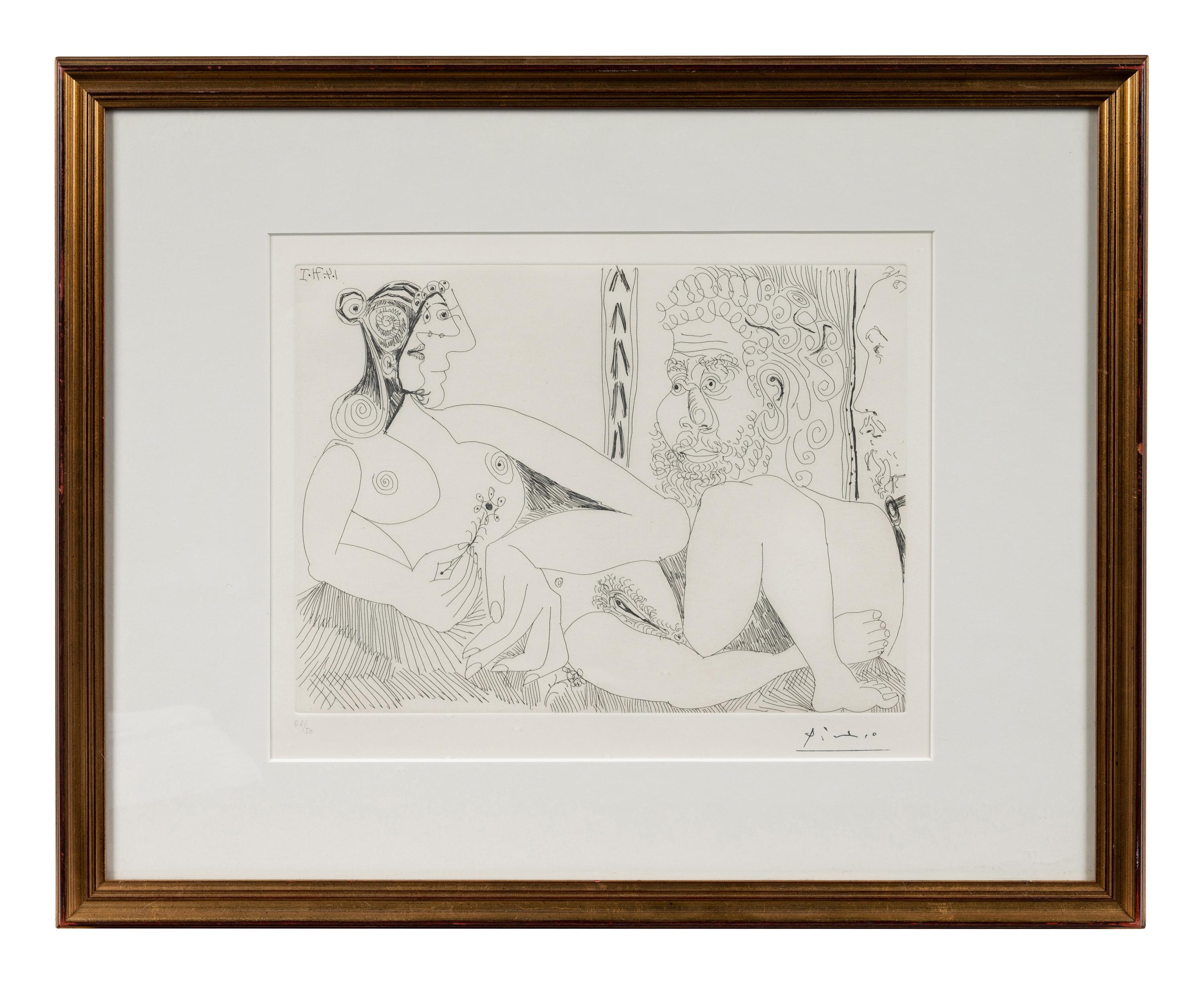 Femme aux Fleurs et portrait de Barbu, avec Degas de Profil (from Séries 156 )