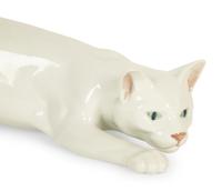 A Royal Copenhagen Porcelain Figure of a Crawling Cat