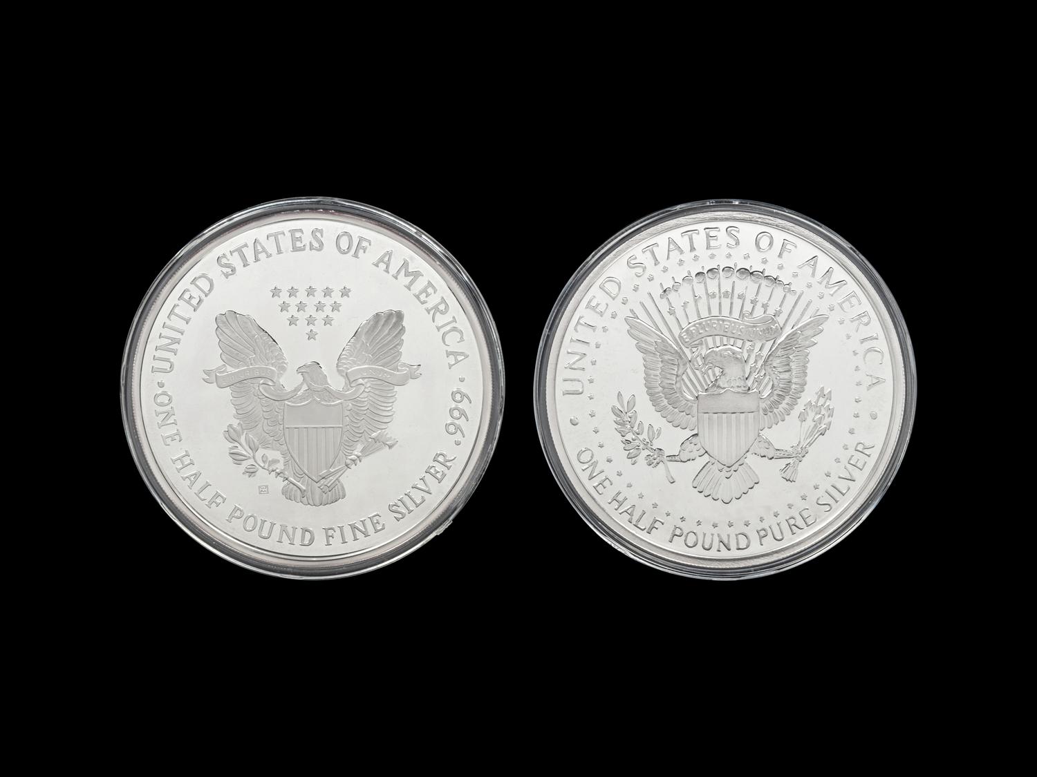 [PRIVATE ISSUE] Two 1/2-Pound Silver Rounds