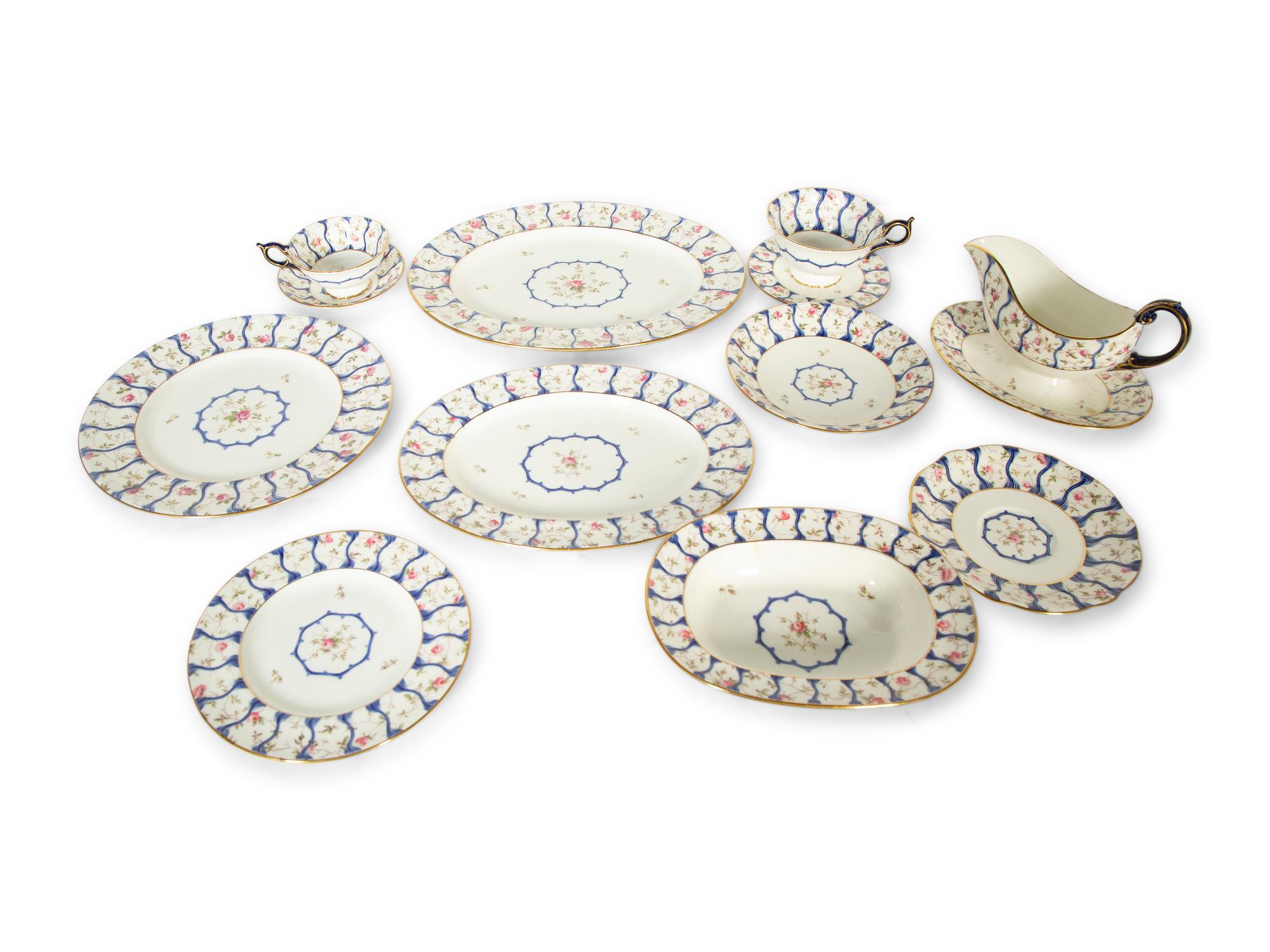 A Coalport Porcelain Dinner Service