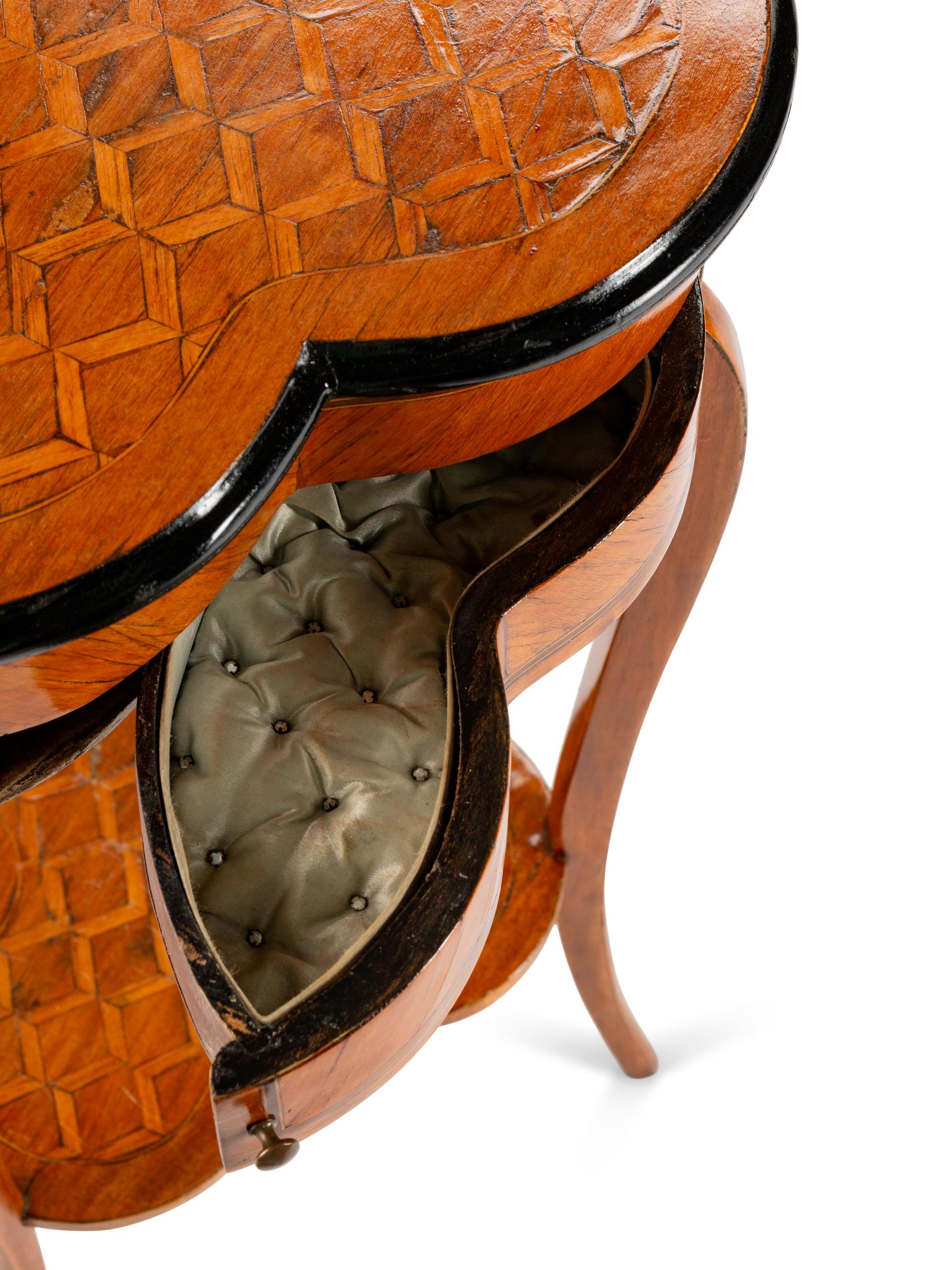 A Louis XV Style Parquetry Table en Chiffoniere — 19TH CENTURY