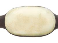 A Pale Celadon Inset Hardwood Ruyi Scepter