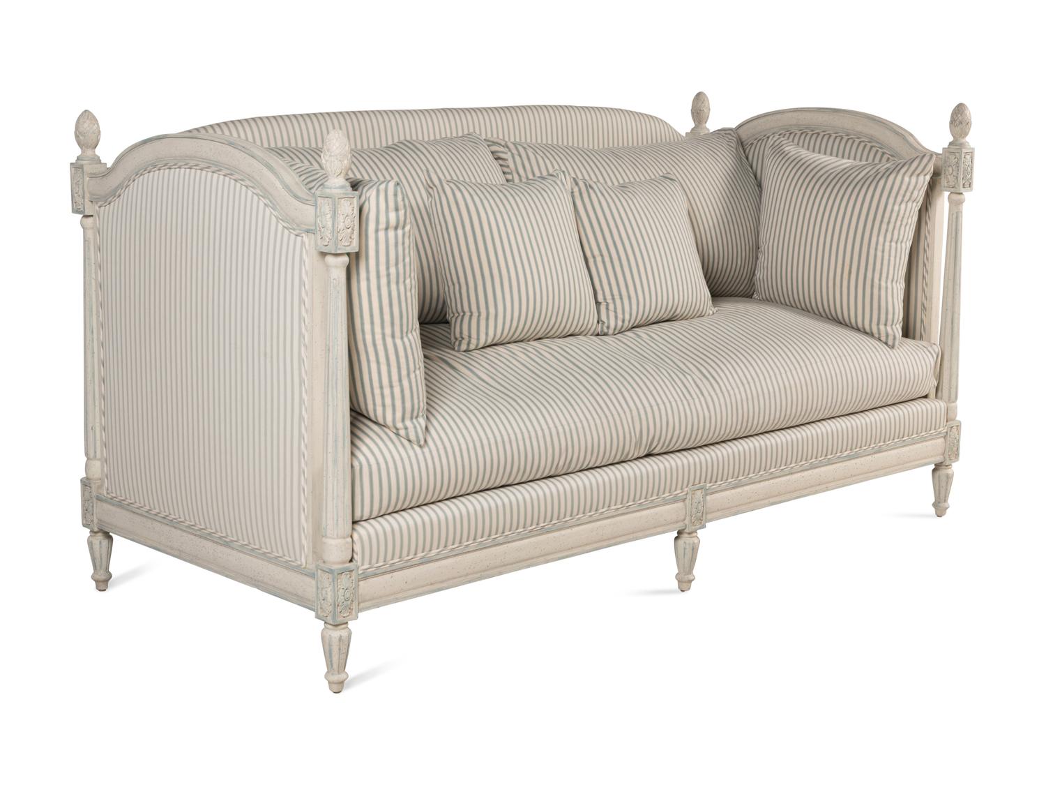 A Pair of Louis XVI Style Painted Daybeds