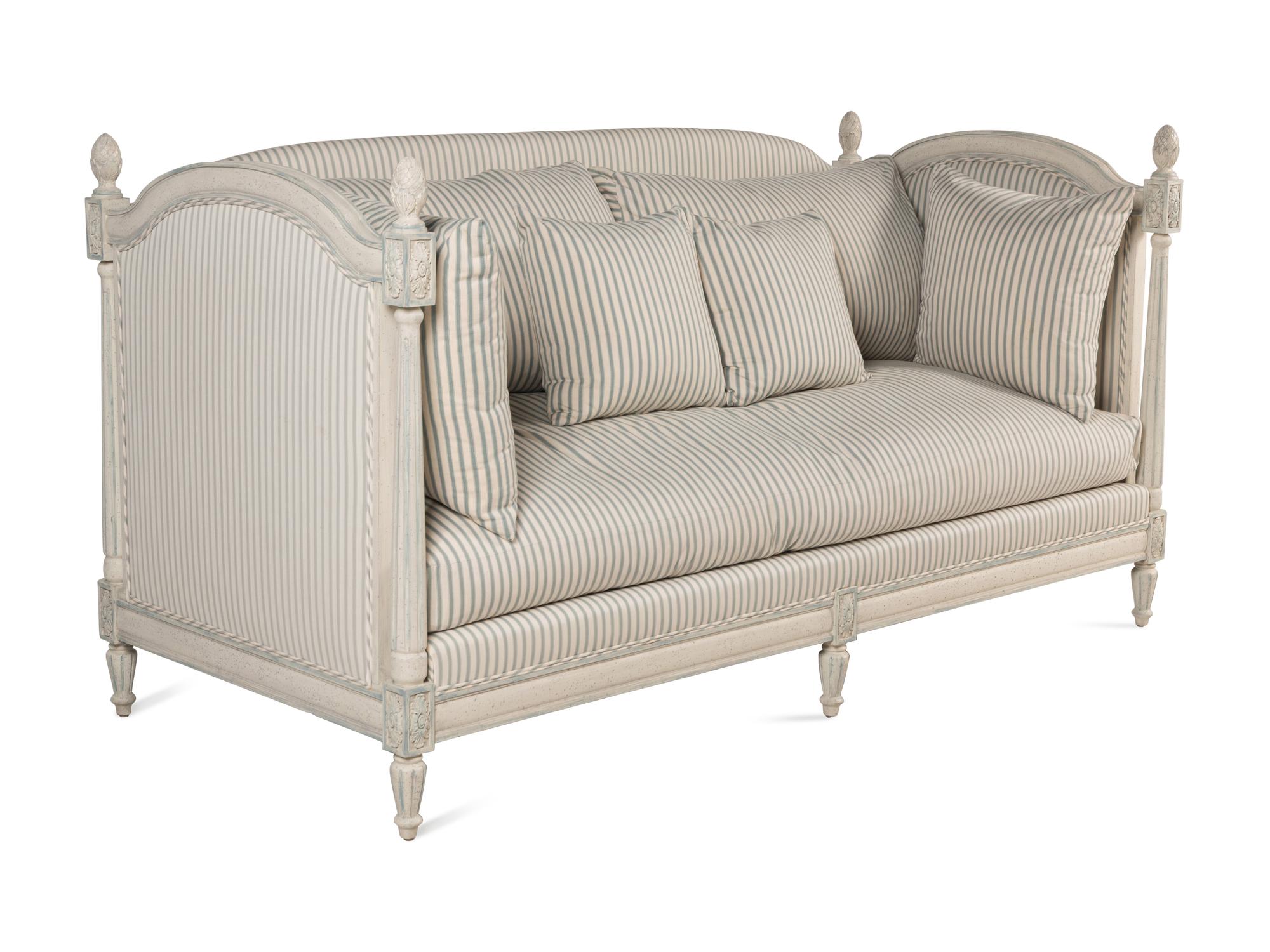 A Pair of Louis XVI Style Painted Daybeds