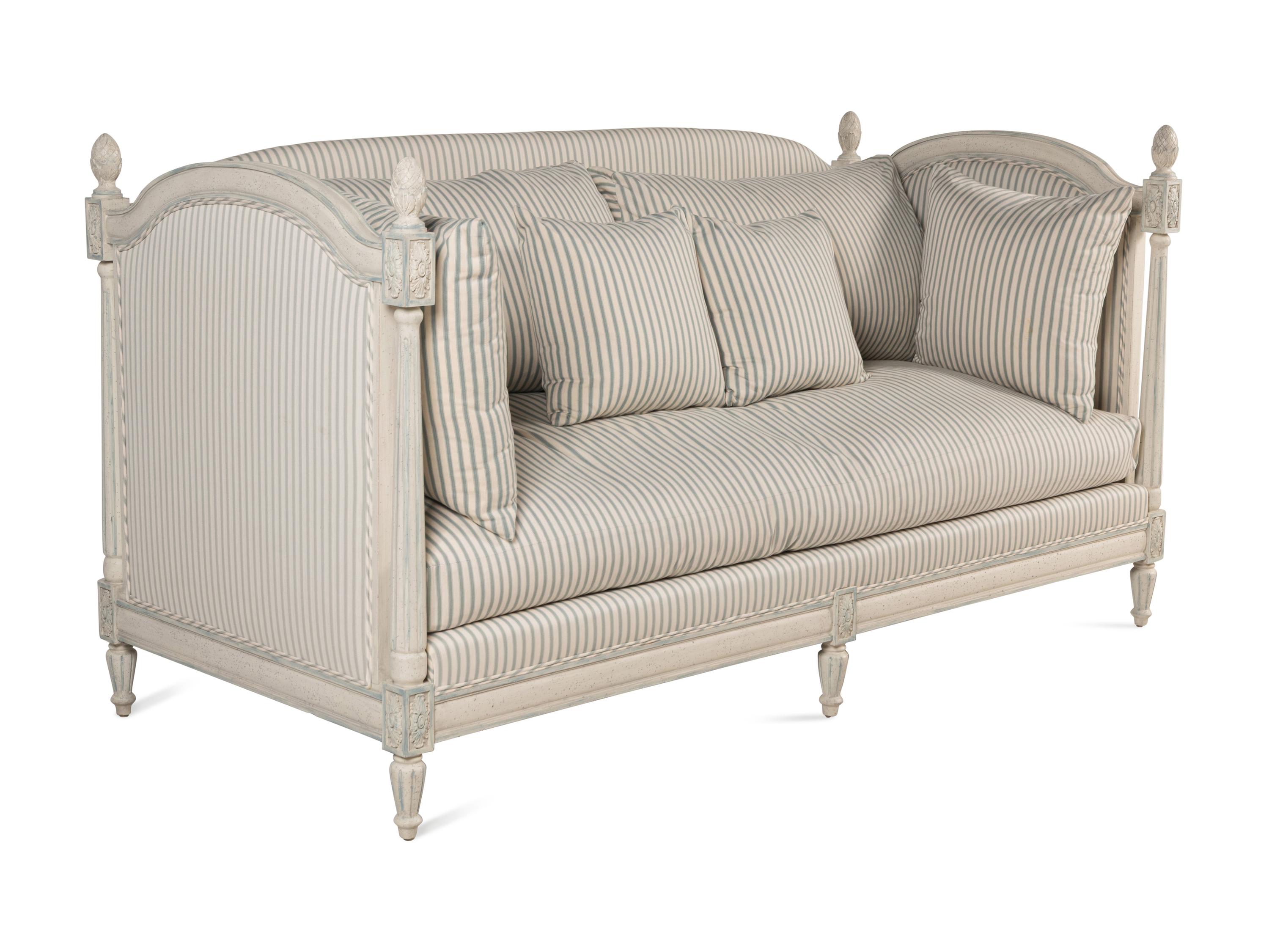 A Pair of Louis XVI Style Painted Daybeds