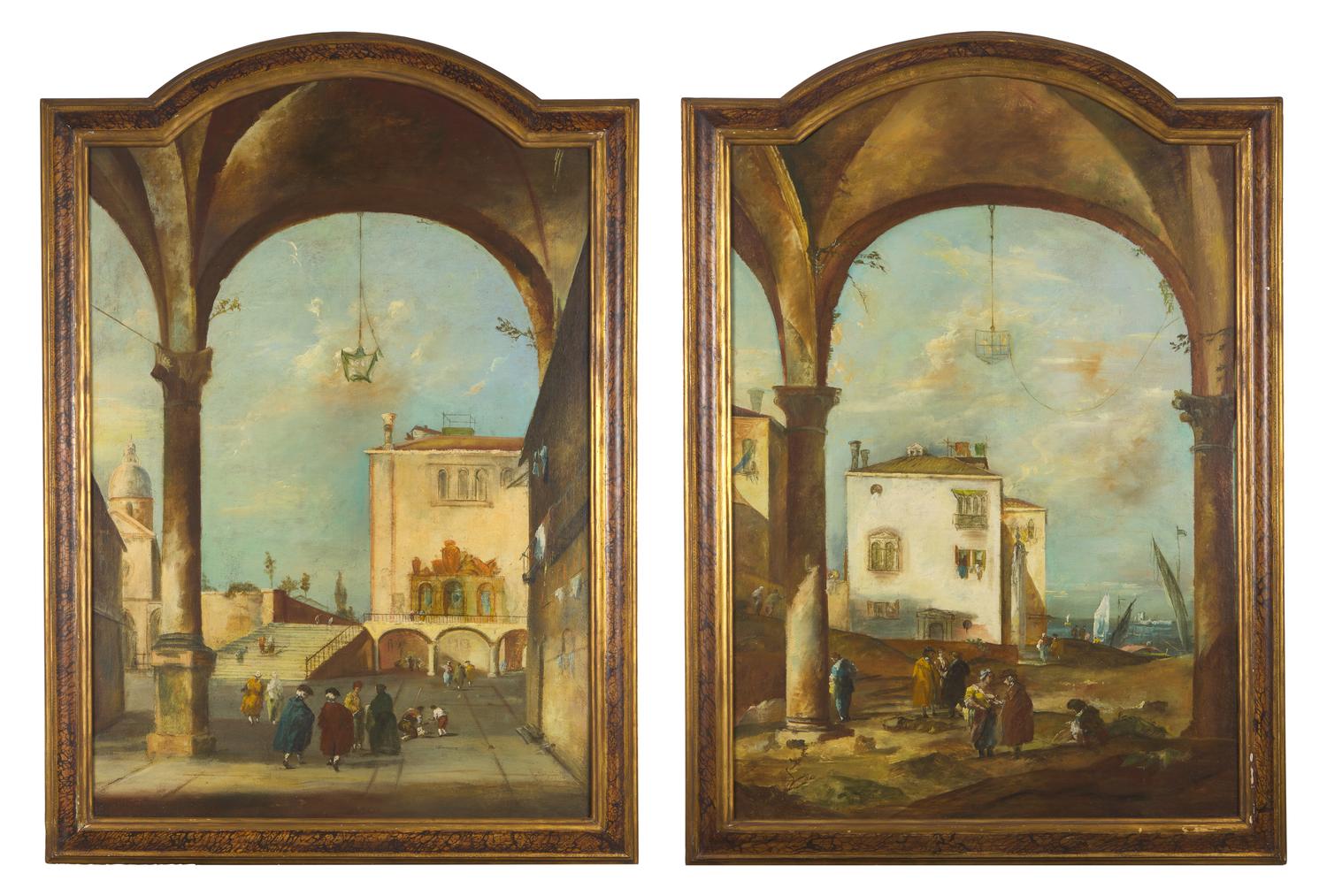 Architectural Capricci (a Pair)
