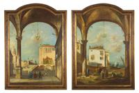 Architectural Capricci (a Pair)
