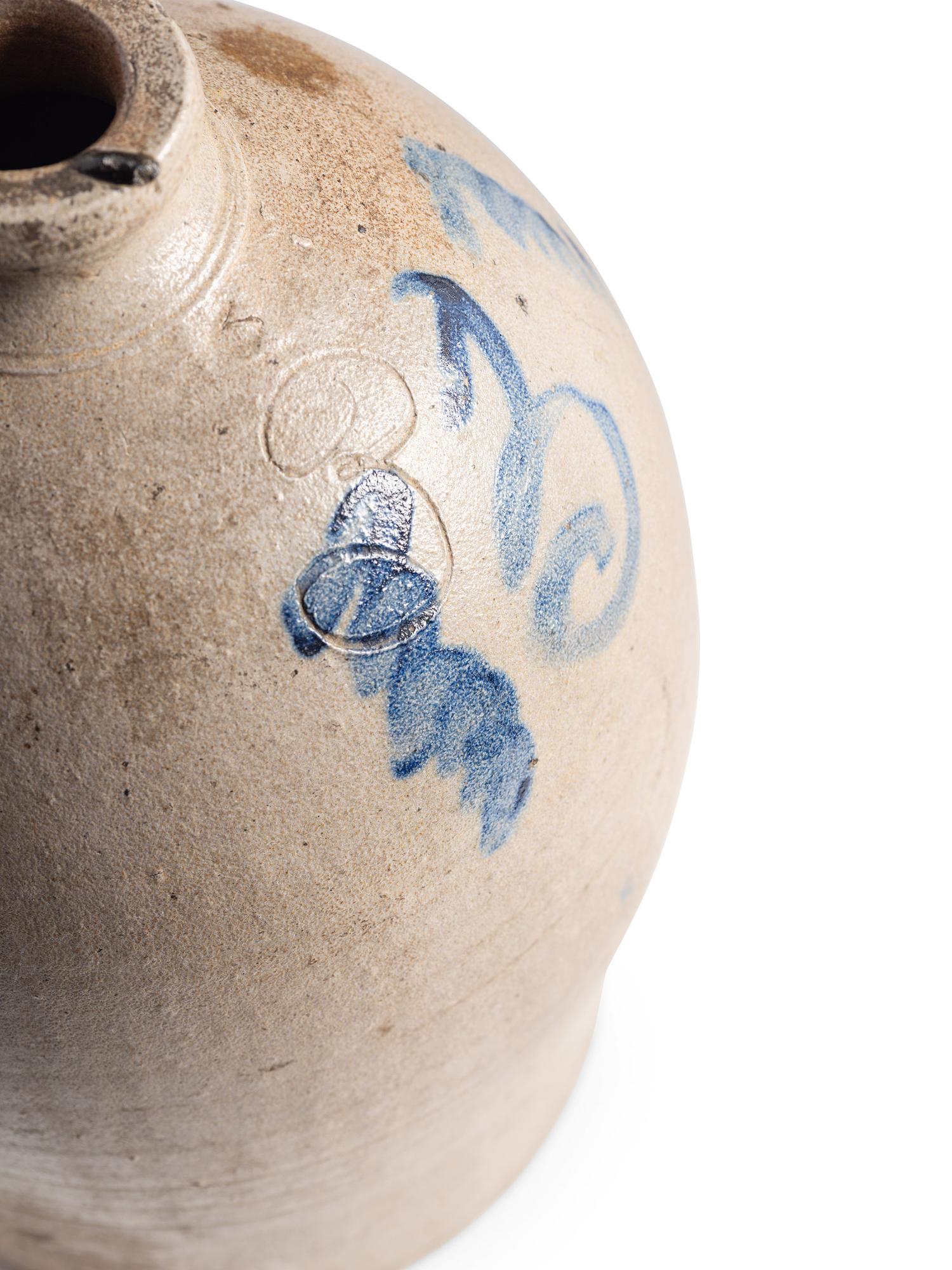 A Scarce Elisha Lemmon Kentucky Three-Gallon Stoneware Jug