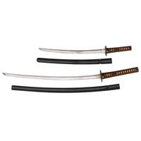 Pair of Japanese Swords with Matching Koshirae Including: Katana and Late Muromachi-Period Wakizashi Attributed to "Katsumitsu"