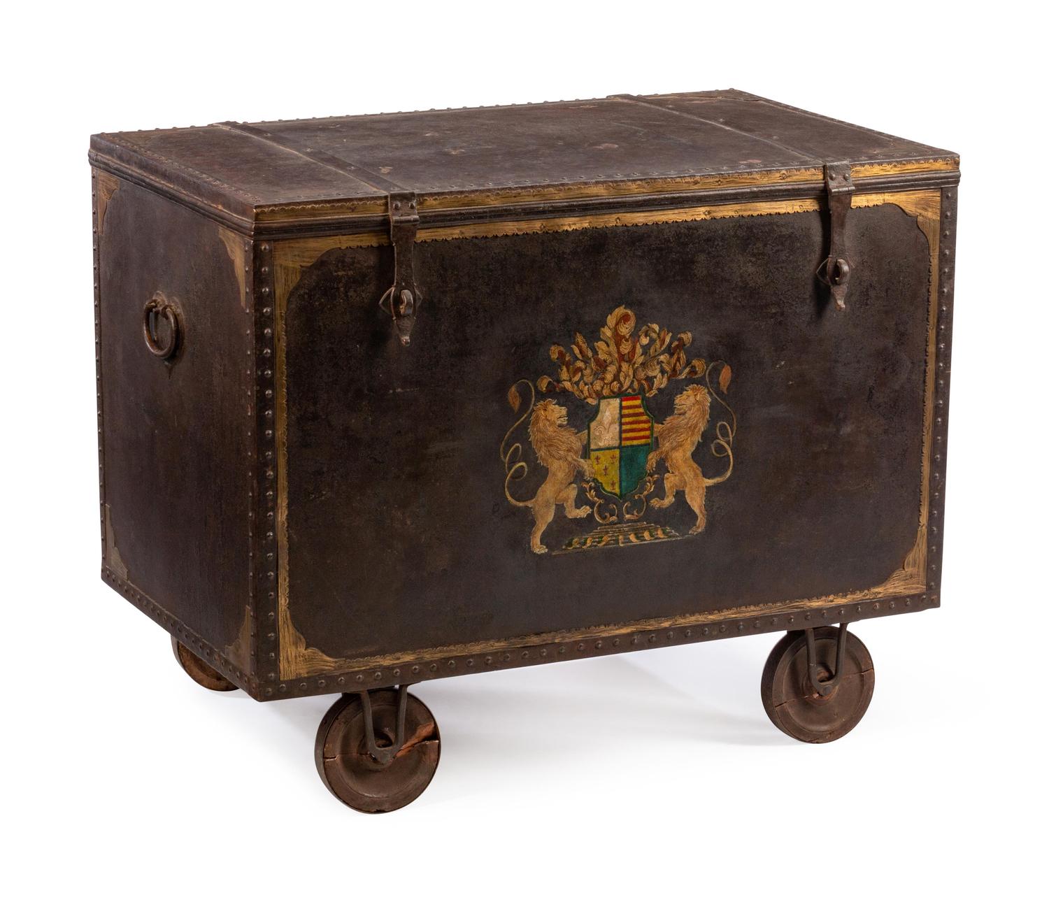 A Continental Iron Coffer