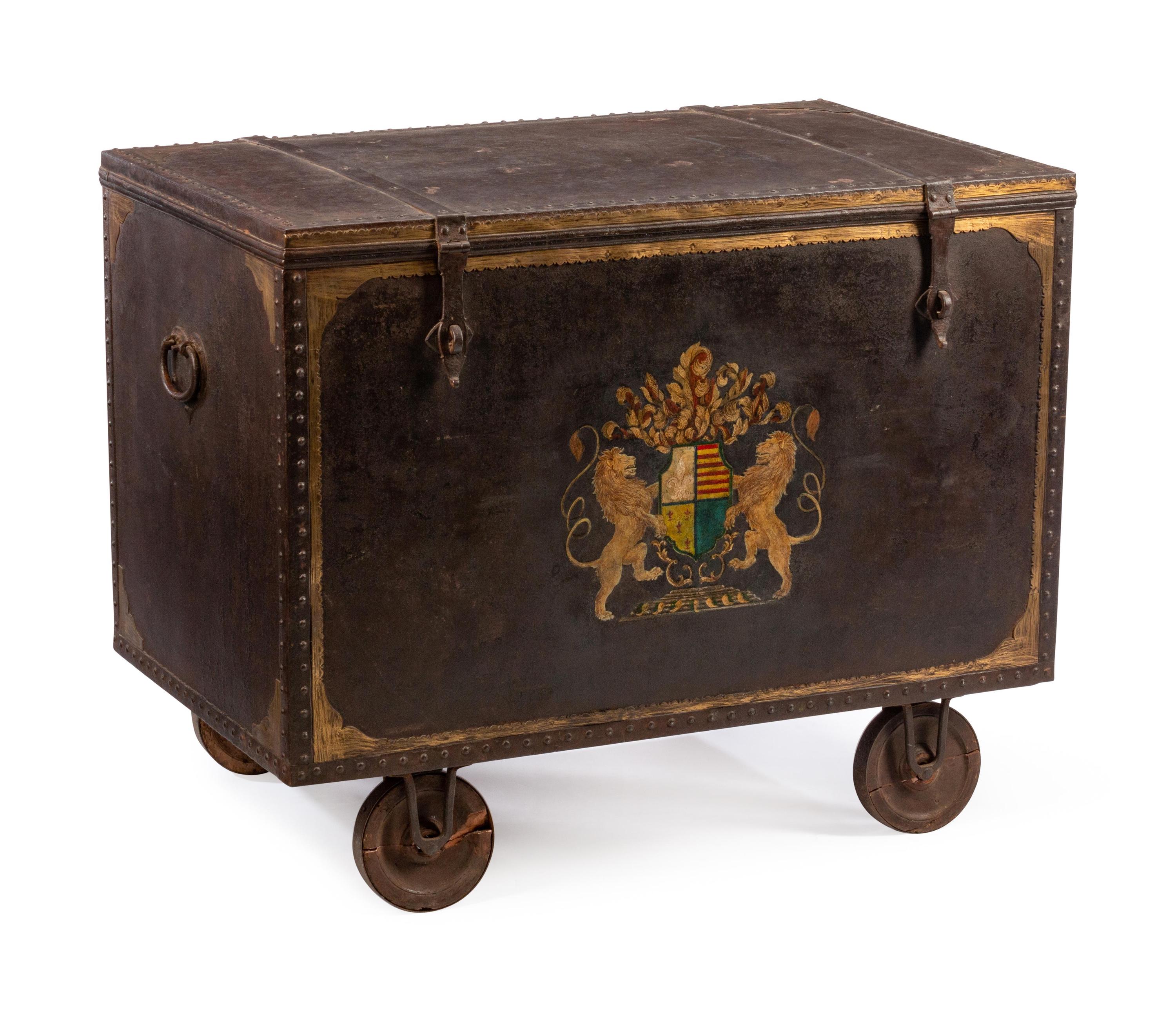 A Continental Iron Coffer