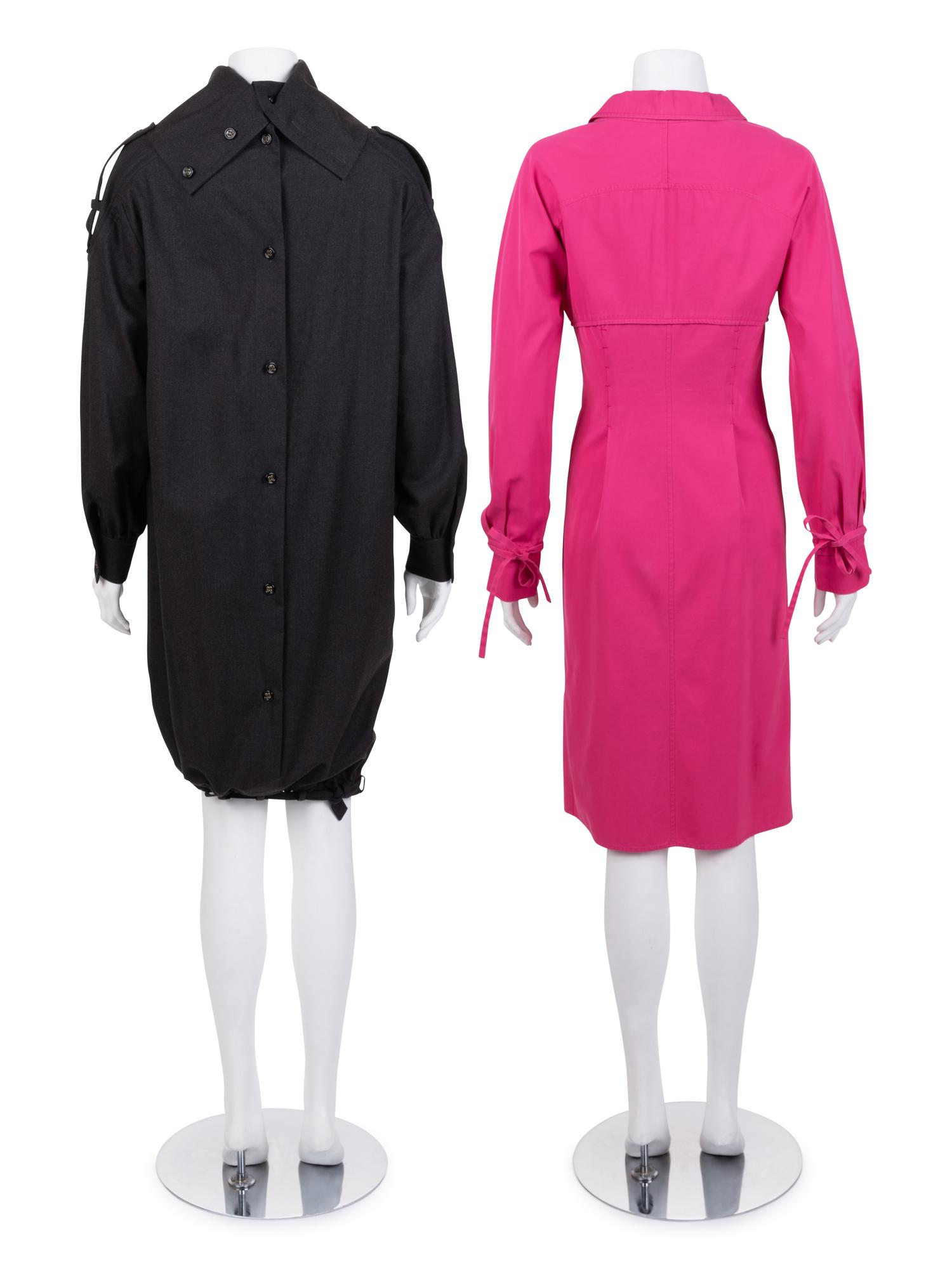 Two Yves Saint Laurent Shirt Dresses, 1990-2000s