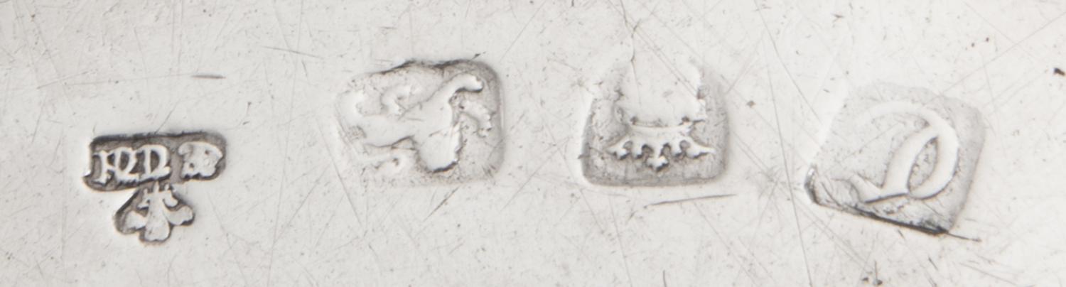A Group of Silver Chambersticks, Various Makers, comprising a circular example engraved with a crest depicting a bird on rockery, Willi