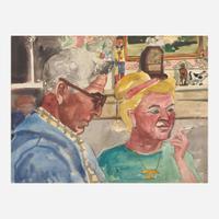 Red Grooms (American, B. 1937) Chaim and Renee
