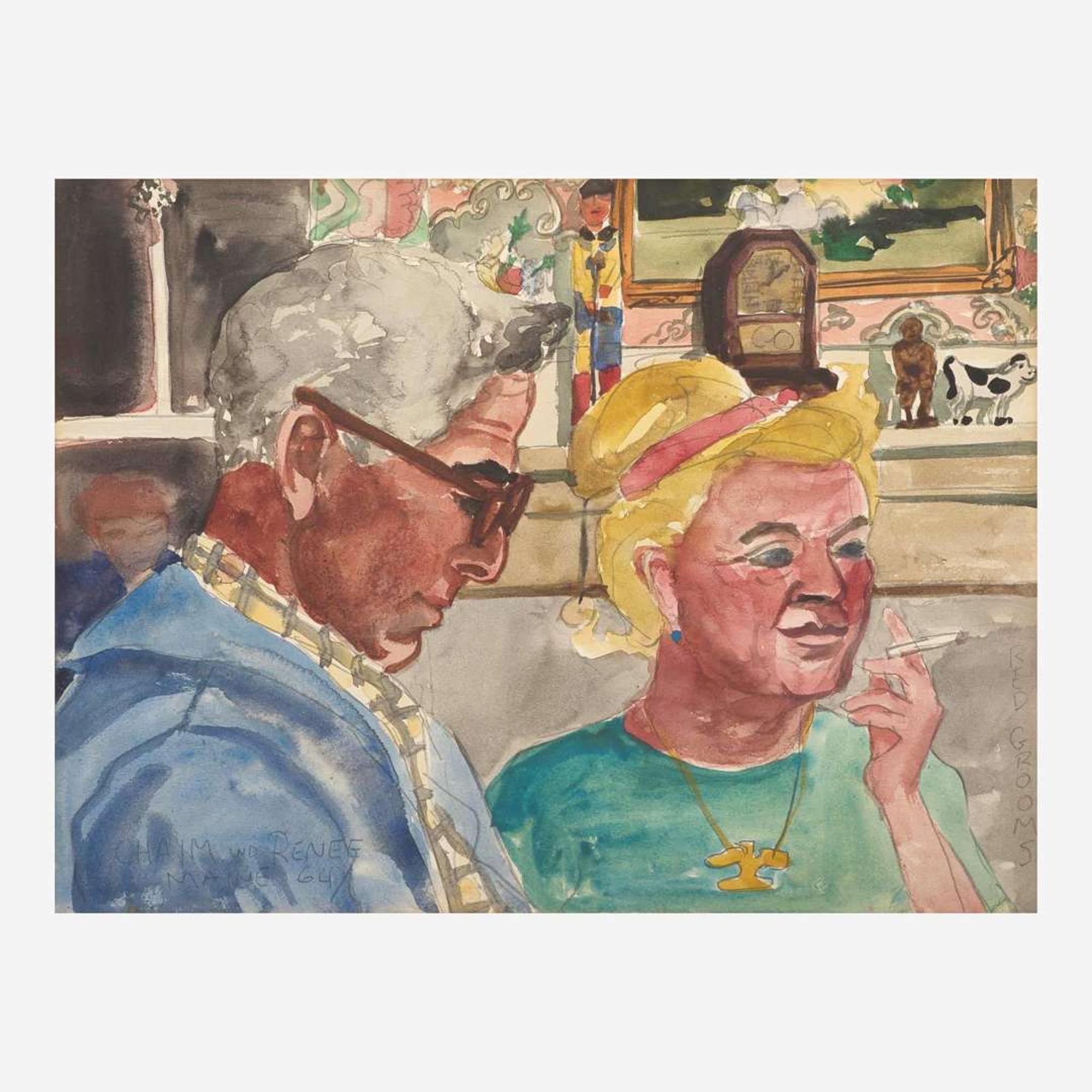 Red Grooms (American, B. 1937) Chaim and Renee