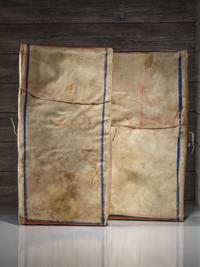 Sioux Painted Parfleche Envelopes, Matched Pair