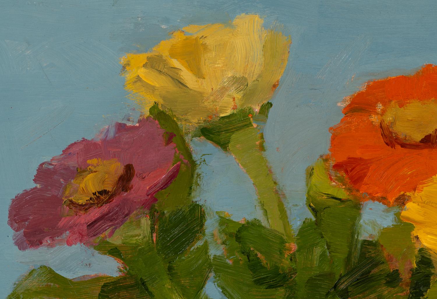 Zinnias in a Glass Vase , 1981