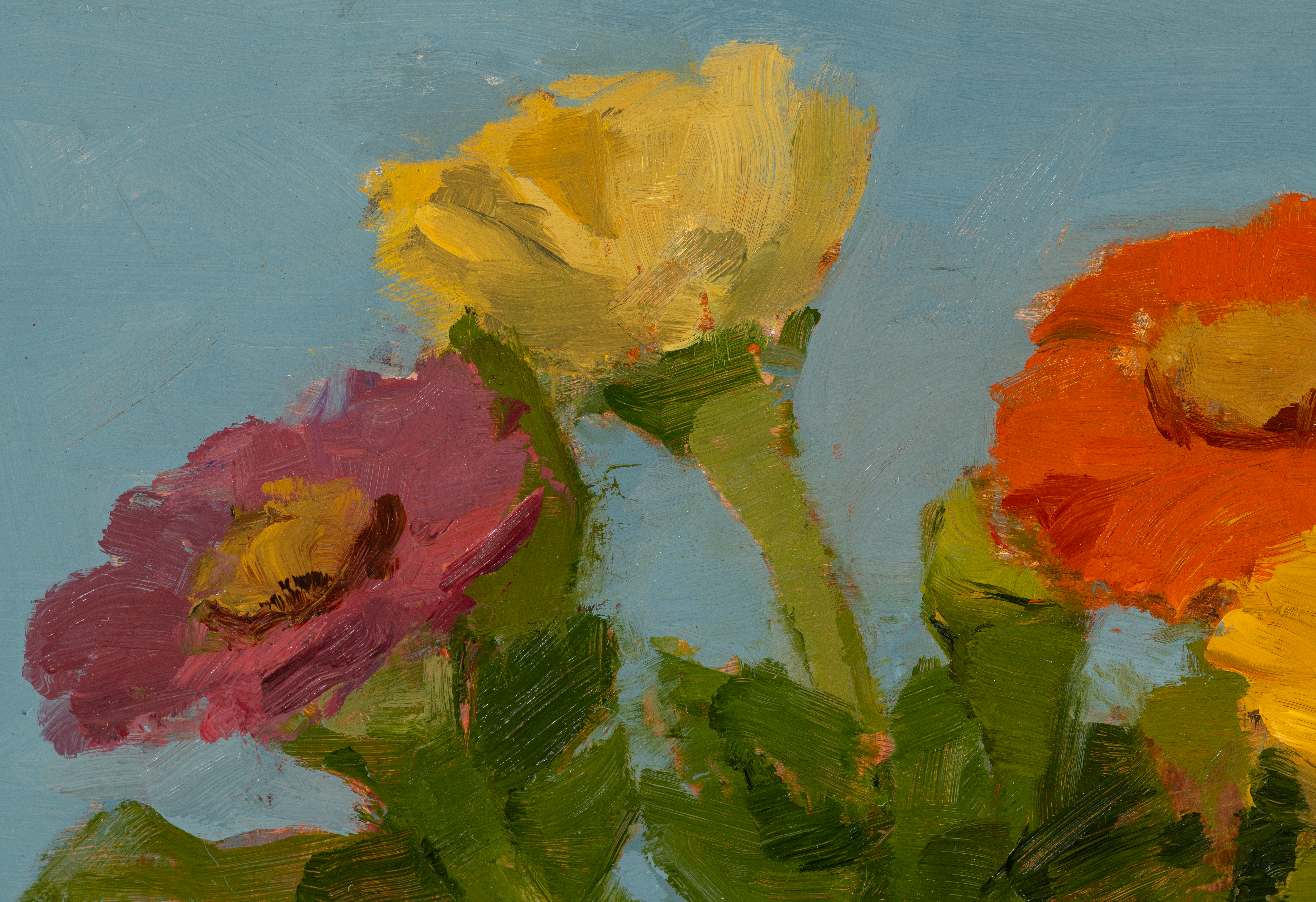 Zinnias in a Glass Vase , 1981