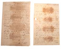 [BUSINESS & COMMERCE] -- [RHODE ISLAND]. A collection of letters associated with Rhode Island merchants Freeborn Sisson (1767-1848) and Captain John Throop Childs (1790-1866), 1824-1827.